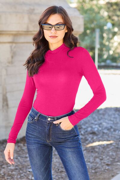 Mock Neck Long Sleeve Bodysuit